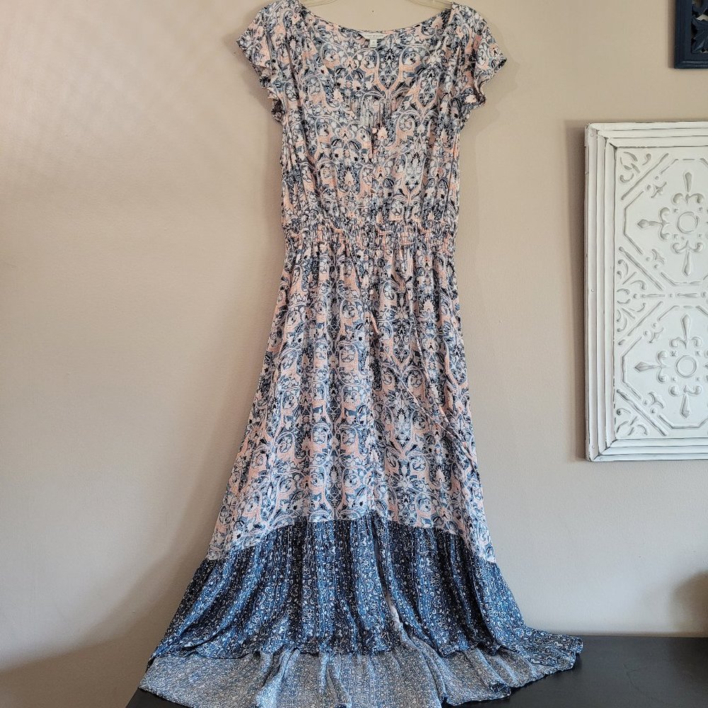 Lucky Brand Pink Blue Paisley Dress